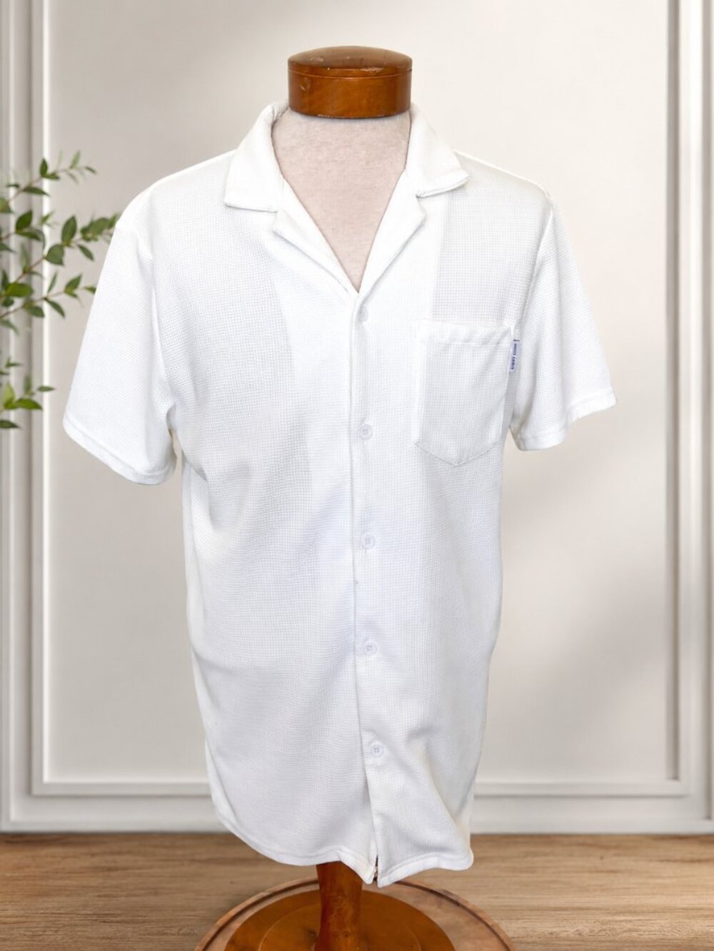 Scott James White Button Down - Short Sleeve - Size Large